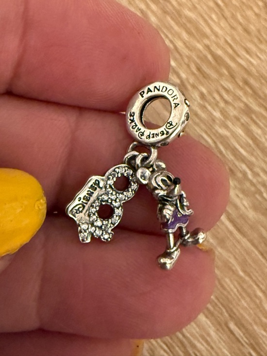 Pandora Jewelry - Pandora Silver Minnie Mouse Dangle Charm with Purple Enamel